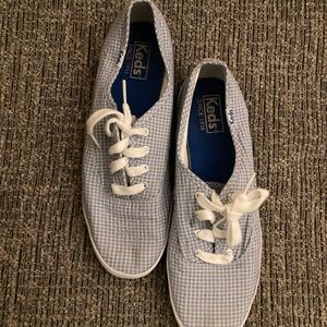 Keds Light Blue Gingham Sneakers
